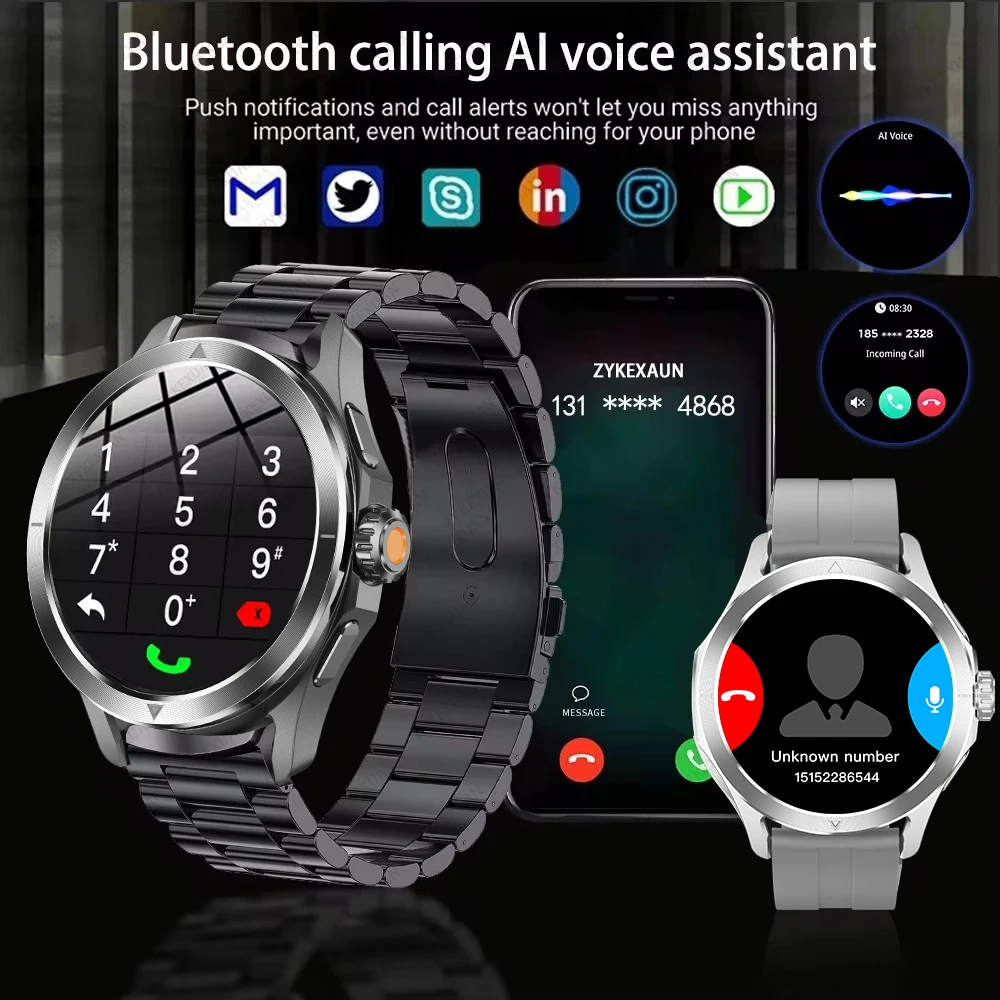 Astuto Della Vigilanza Degli Uomini Per S4 Ultra AMOLED Sport All'aria Aperta NFC GPS Track Frequenza Cardiaca Impermeabile Chiamata Bluetooth Orologio Intelligente 2025 Nuovo