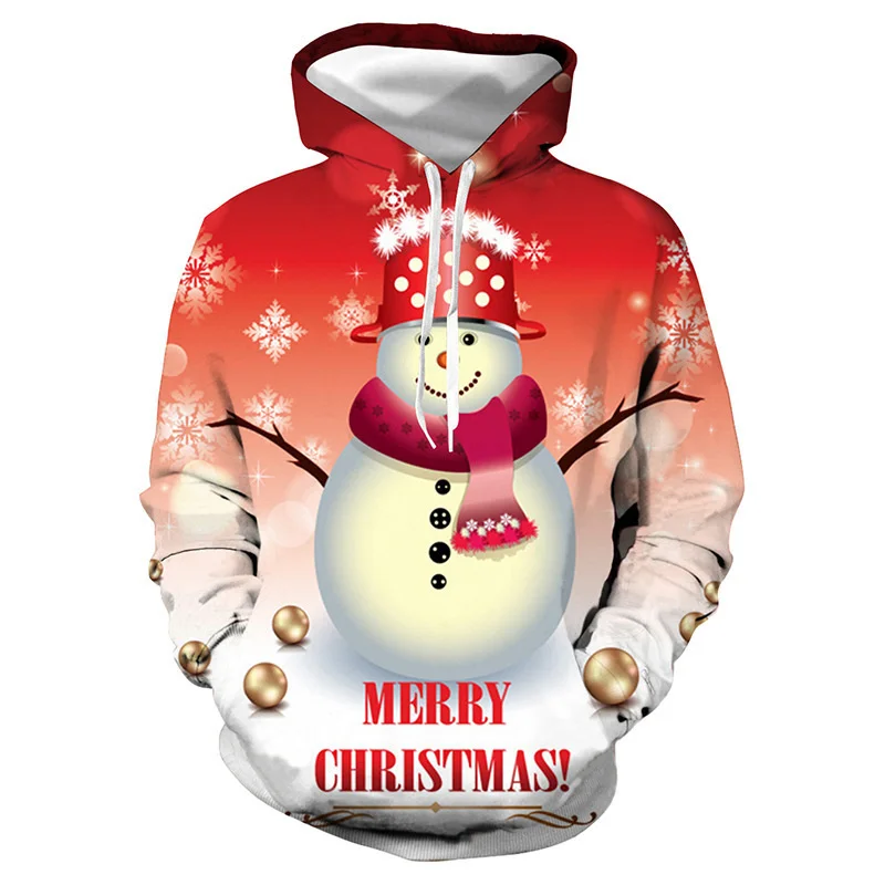 

3D Merry Christmas Cats Snowman Printing Pullover Hoodies For Men Children Funny Hooded Hoody Women Winter Hoodie Sweatshirt Top