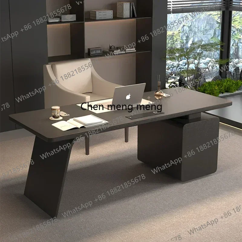 Luxury Modern Computer Black File Cabinet Wooden Computer Desk Organizer
