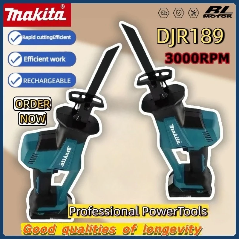 

Makita DJR189 Electric Reciprocating Saw Cutting Wood Metal PVC Pipe Adjustable Speed And Replaceable Blade Chainsaw