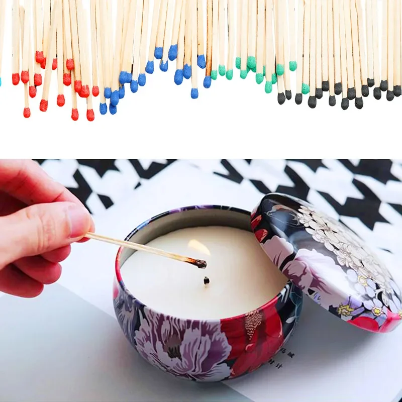 320pcs/set 10CM Colorful Scented Candles Matches Sticks Multi-Color Choose Kitchen Lighter Tool Smoking Accessories Match