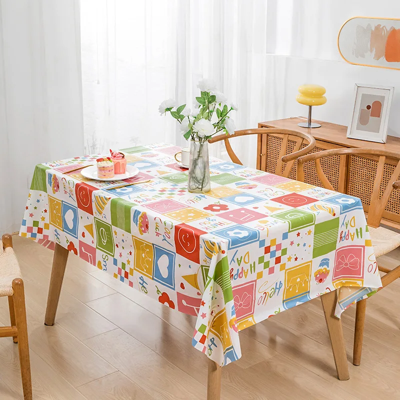 

PEVA Waterproof Oilproof Tablecloth Photo Background Cloth Student Desk Dining Table Coffee Table Cloth Outdoor Picnic Cloth