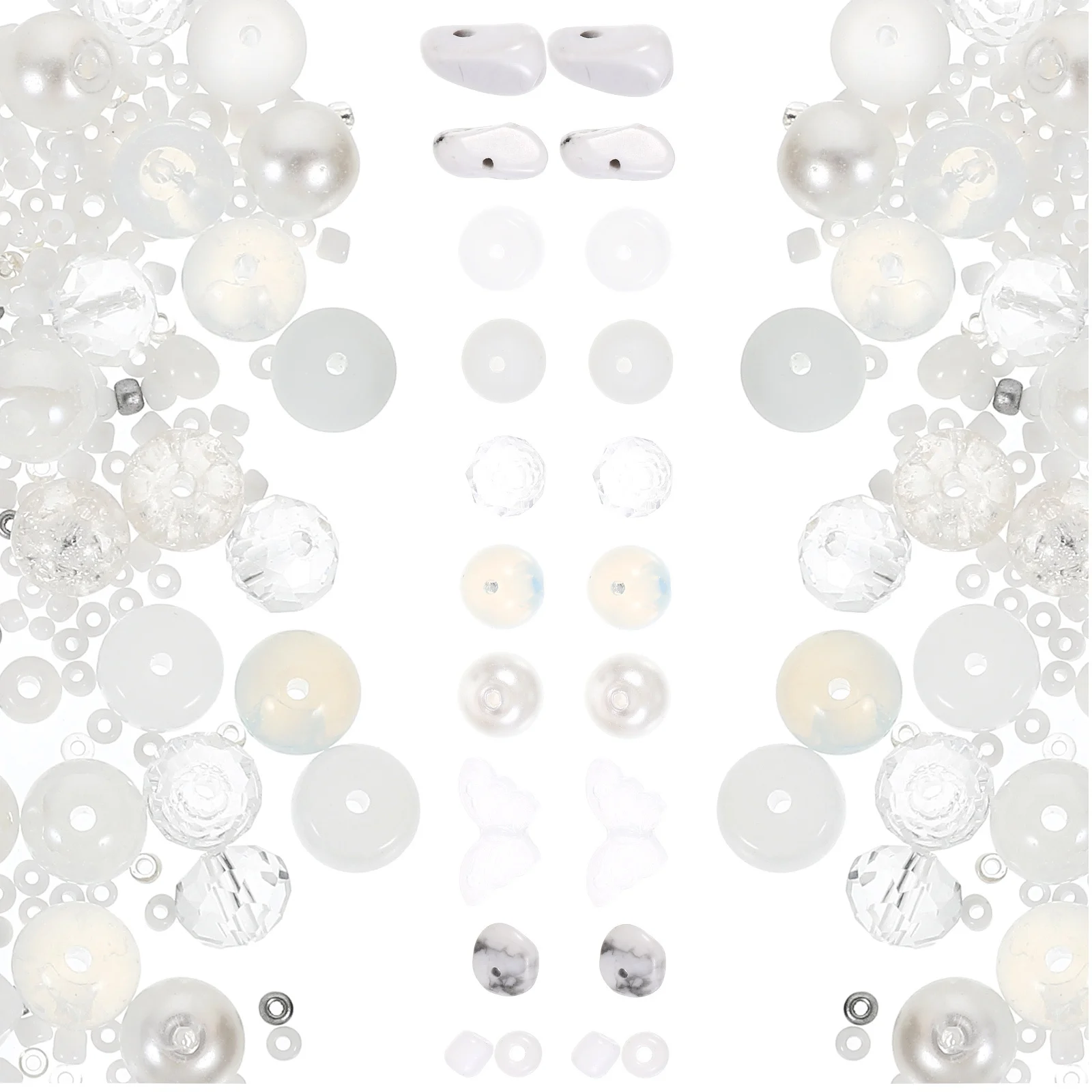 

2 Bags Colorful Beads DIY Necklace Bracelet Making Glass Spacer Beads Jewelry Crafting Accessories DIY Accessories