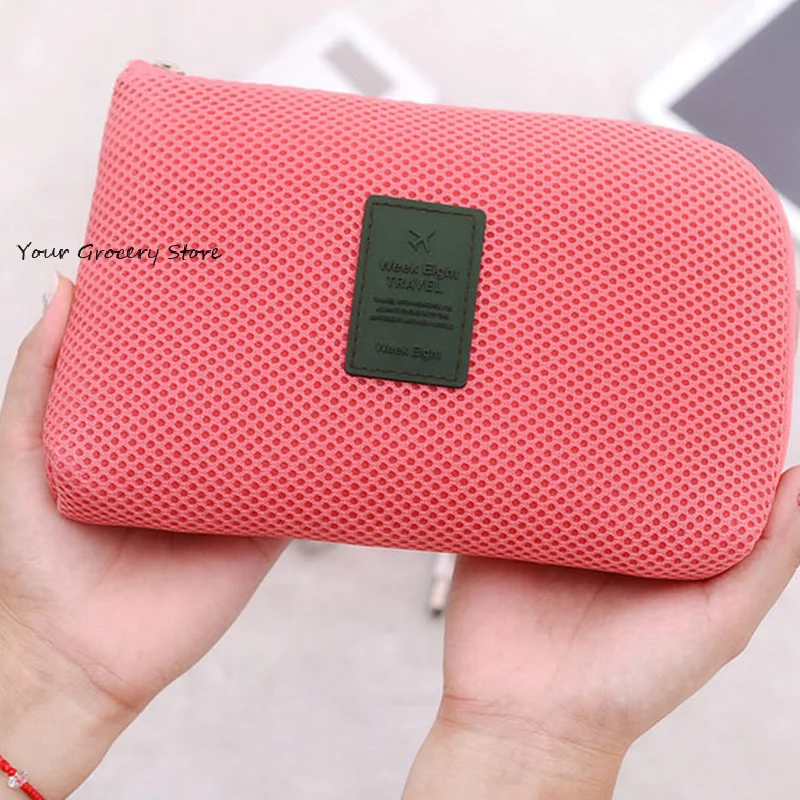 Digital Storage Bag USB Data Cable Organizer Earphone Wire Bag Simple Shockproof Travel Storage Bag Electronics Accessories