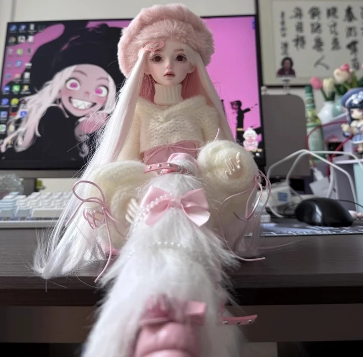 

Shugafairy Bast 1/4 Электронная кукла Bjd для домашних животных, подвижная кукла из смолы, розовая шапка с заячьими ушками, подарок на день Святого Валентина, нарядная кукла для девочки