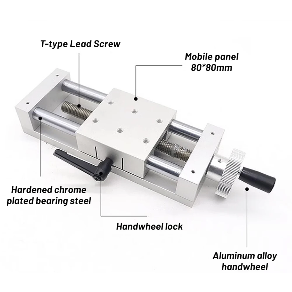 Imagem -03 - Xkst-alumínio Estágio Linear Manual T-tipo Screw Sliding Table Xaxis Zaxis Componente de Ajuste Simples