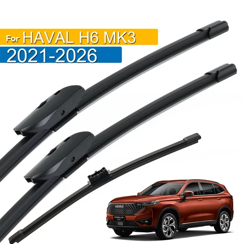 Imagen 1 del producto Limpiaparabrisas de Erick, juego de limpiaparabrisas delantero y trasero para Great wall Haval H6 MK3 2021 - 2026, cepillo para lluvia y ventana