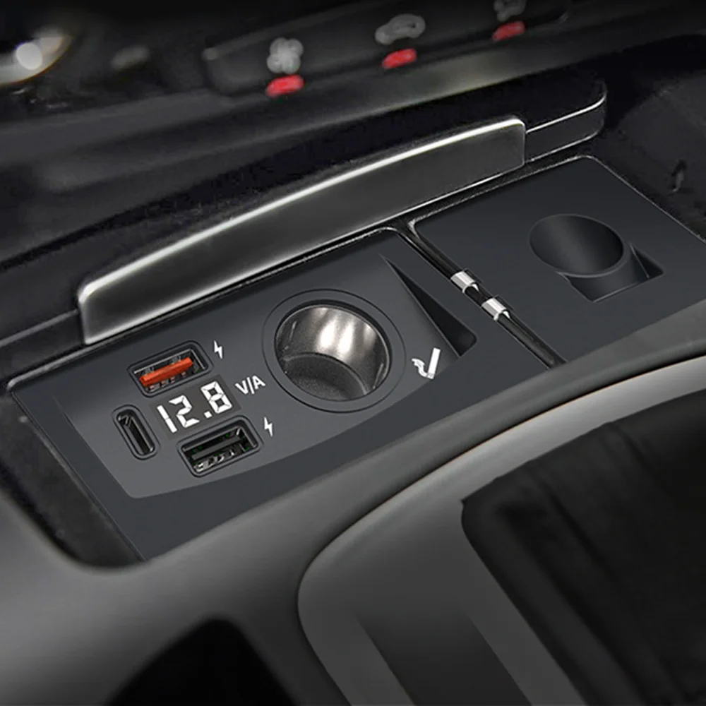 アウディ-b8-a4-a4l-a5-s4-s5-q5-b8-車用-typec-usb-充電器シガーライター-15w-ソケットスプリッターに適しています。