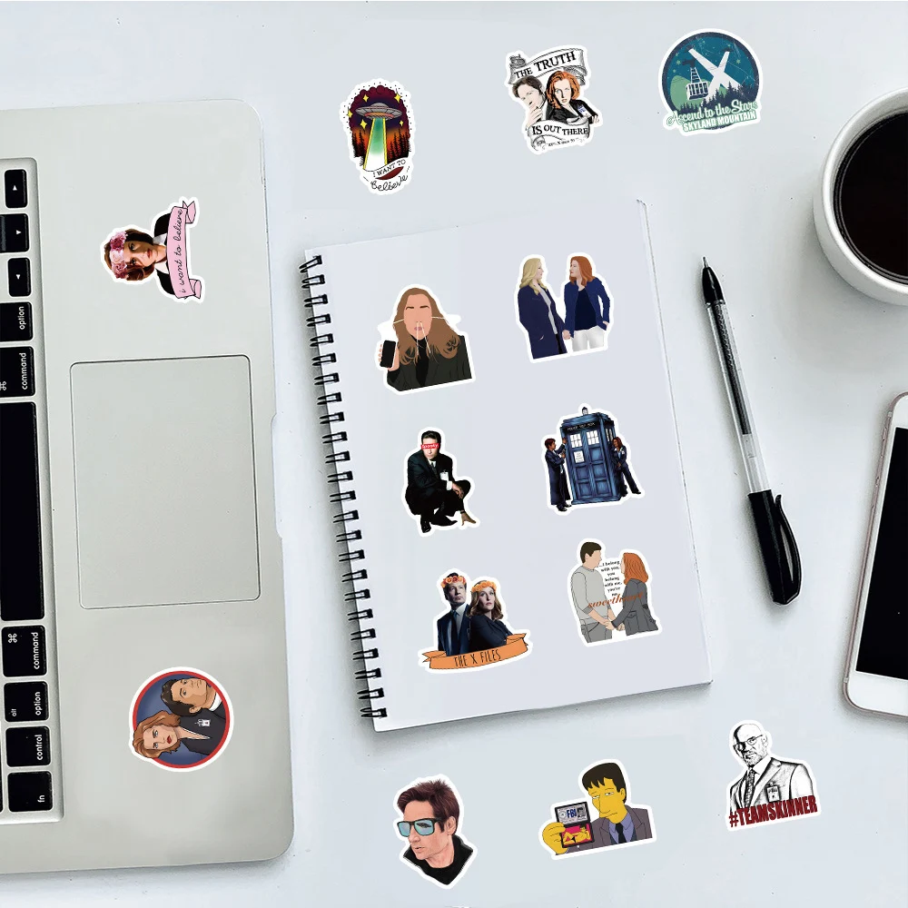 10/30/53pcs TV Show The X-Files Stickers Decals DIY Graffiti Laptop Luggage Motorcycle Waterproof Cartoon Vinyl Sticker Packs