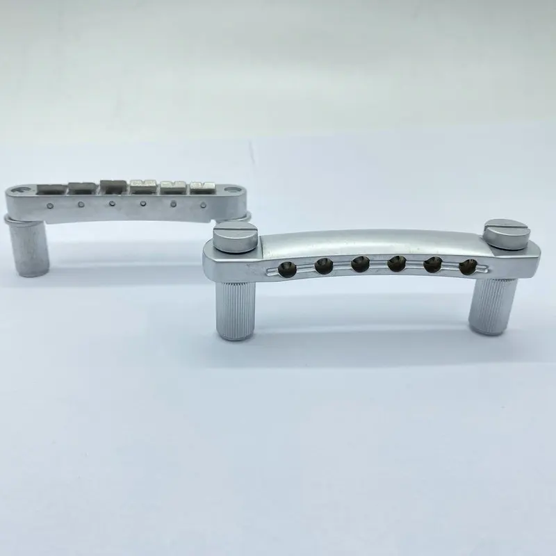 Matte Chrome Color T-O-M Bridges One Sets Tune-O-Matic for LP SG Electric Guitar DIY Replace Made By KD China