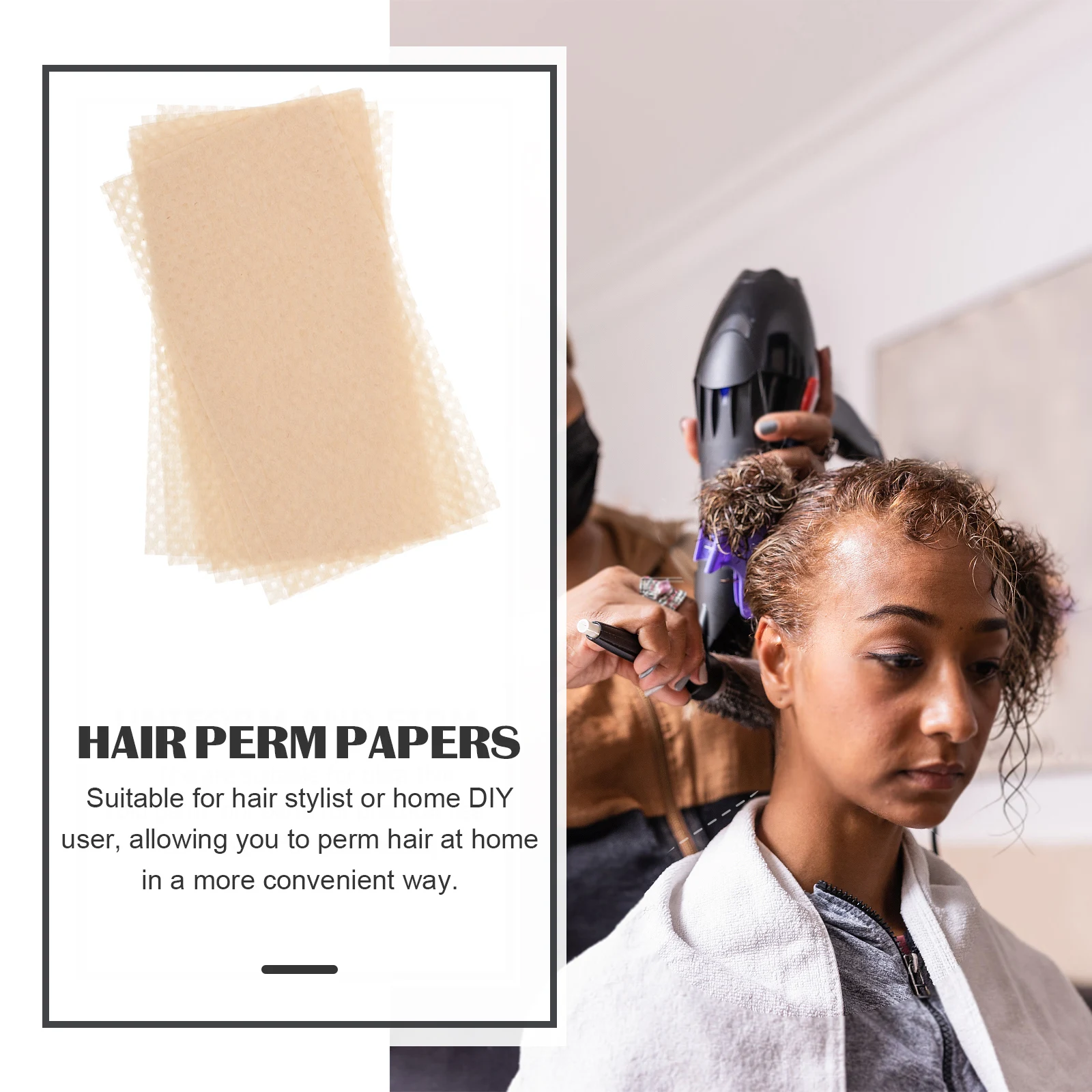

500Pcs Hair Perming Paper Disposable End Wraps for Hair Stylist Or DIY Use Perm Paper for Barber Supplies Perming Tool