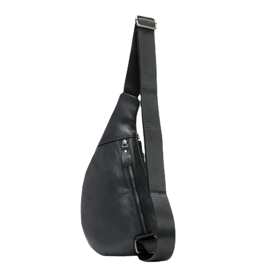 Bolsa tiracolo de couro real de vaca para homens, alça de ombro curta, bolsa de peito masculina para telefone, bolso portátil ao ar livre, moda casual