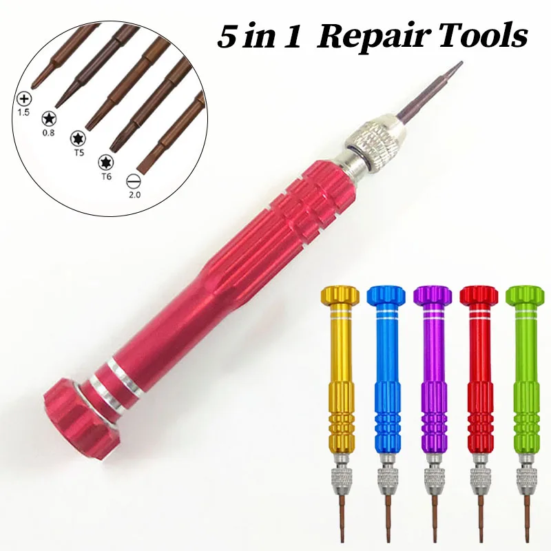 5 In 1 Multifunctional Screwdriver Set Mobile Phone Watch Glasses Disassembly Tool DIY Repair Tools Repair Accessories