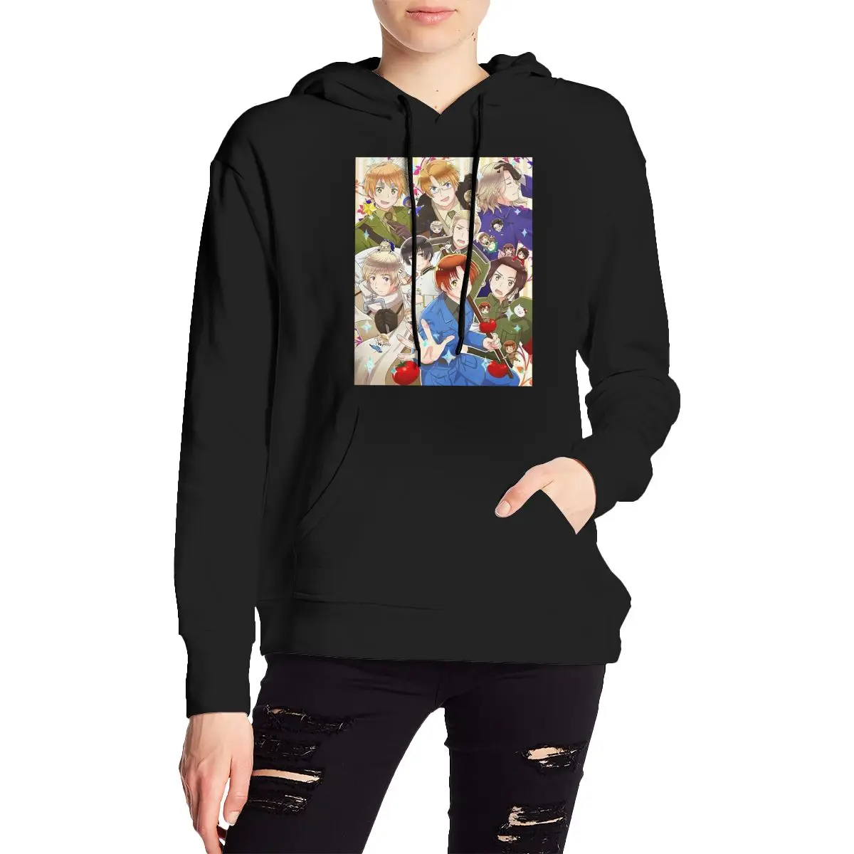 

Толстовка с капюшоном Hetalia Group World Stars, пуловер в стиле Харадзюку, осень-зима, мужские и женские толстовки для пар, топы с длинными рукавами