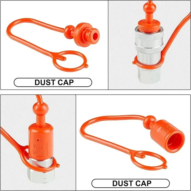 【REDUCTO DI PREZZO】 Raccordi idraulici per accoppiatori a connessione rapida NPT1/4 - 2 set di accoppiatori inclusi con tappo antipolvere