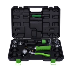 Hydraulic Tube Expander Compact Swaging Tool Kit with Tube Cutter and 7 Expander Heads for 3/8 to 1-1/8 Inches Copper Pipes