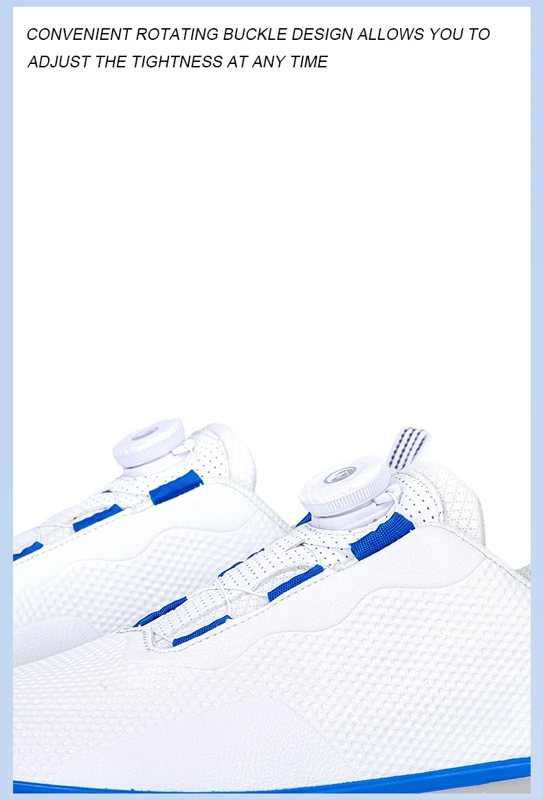 Golfschuhe Herren, große Größe bis 47 # Rotierende Schnalle, professionell, rutschfest, ohne Spikes, Outdoor, Anfänger, Training, Golf, Turnschuhe, Unisex – Detail 4