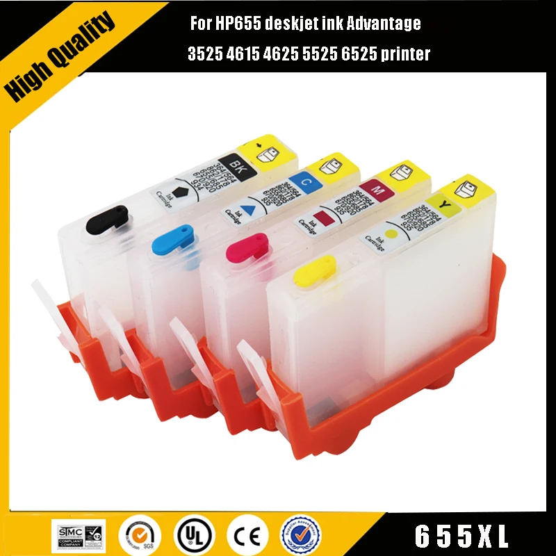 

einkshop for HP 655 655xl Refillable ink cartridge For HP655 deskjet ink Advantage 3525 4615 4625 5525 6525 printer