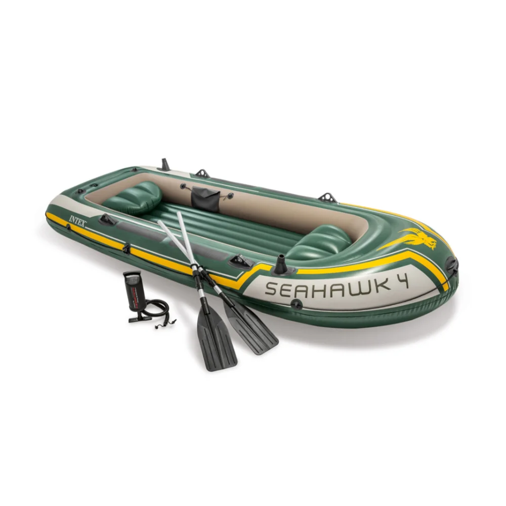 Intex 68351 SEAHAWK 4 BOAT SET Inflatable Boat on Sale Canoe/Kayak