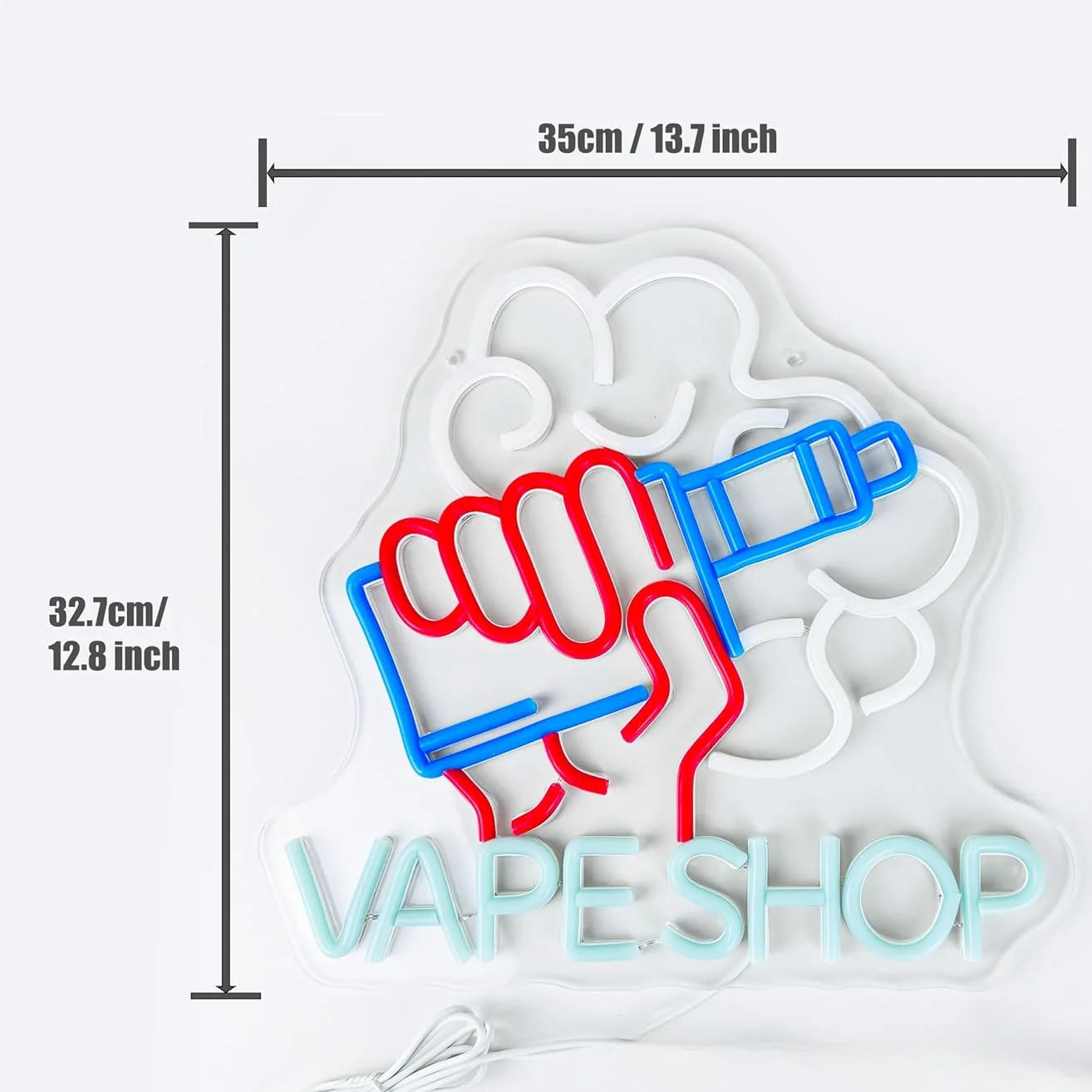 Неоновая вывеска для магазина электронных сигарет