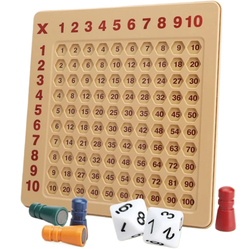 Jogo De Tabuleiro De Multiplicação De Madeira Para Crianças, Aprendendo Brinquedos Educativos, Contagem Matemática, Cem Tabuleiro, Jogo De Pensamento Interativo