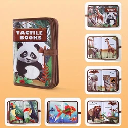 Interactive Animal Touch Book For Baby Early Learning Puzzle Cloth Storybook With Tiger Monkey Sensory Development Toys Gift