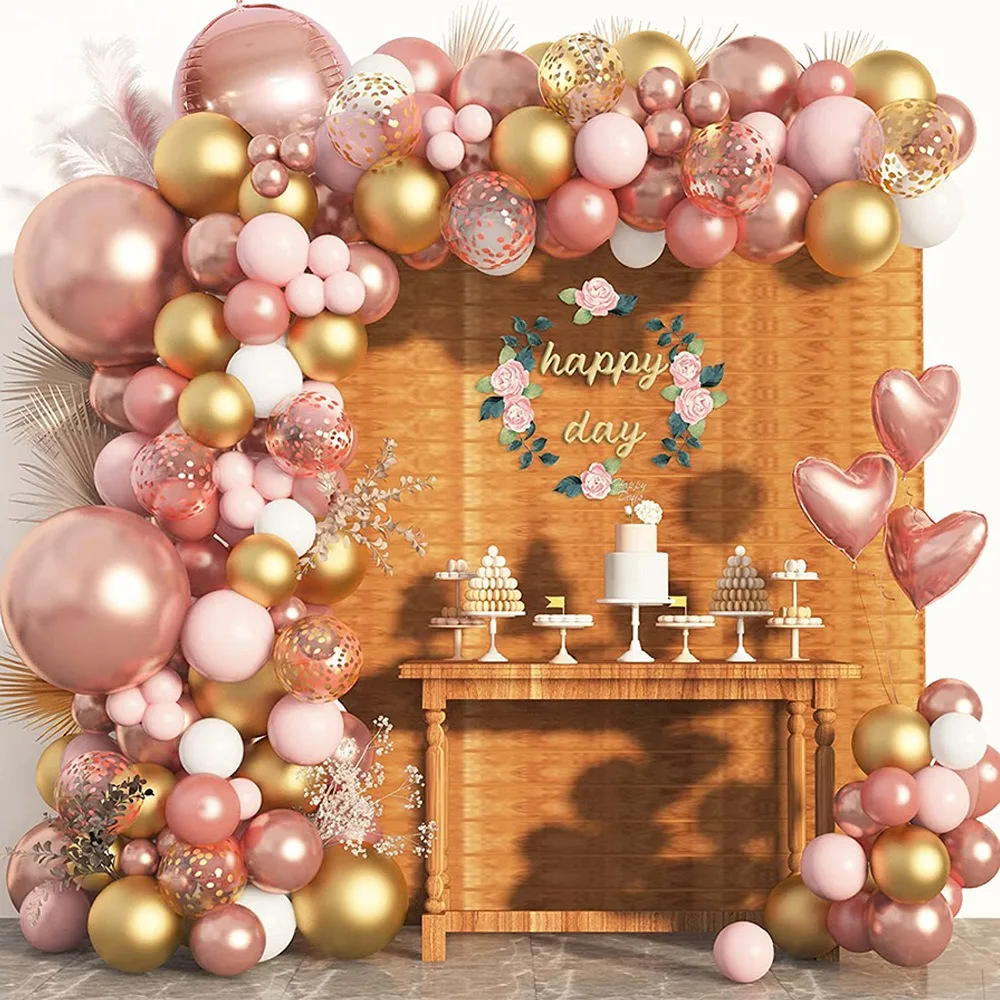 

1 Set Metal Rose Gold Balloon Chain Arch Set Wedding Birthday Party Scene Layout Festive Balloon Decoration Baby Shower