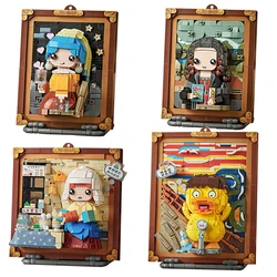 World Famous Oil Painting Building Block Set DIY Creative Assembly Hanging Painting Ornaments Toys Gifts for Adults and Children