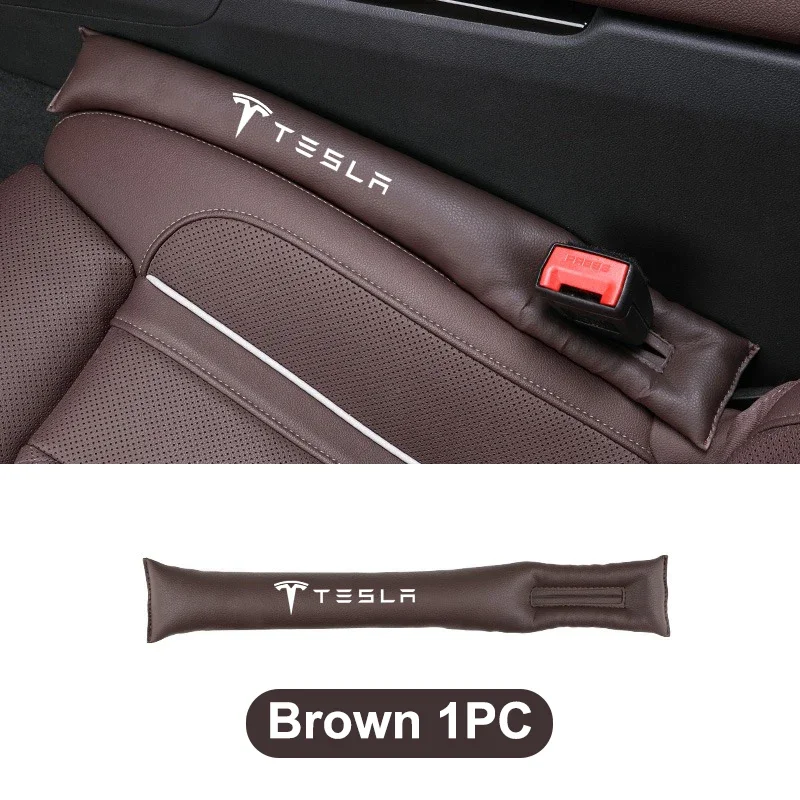 New Leather Car Seat Gap Filler Seat Gap Leak Proof Filling Plug Strip For Tesla Model S Model X Y 3 Roadster SpaceX