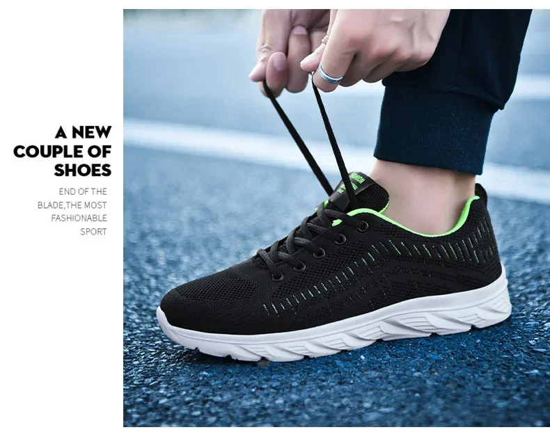 Men Fashion Sports Running Jogging Shoes Casual Sneakers Lace Up Breathable Mesh Light Tennis Outdoor Walking_vogvips.com