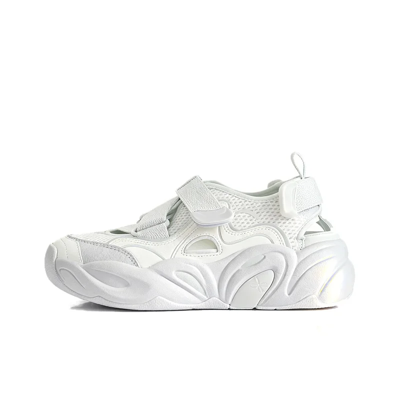 Anta Cushioning Slip Resistant Breathable Low top Casual Shoes Women's Cloud White 122628881R-1