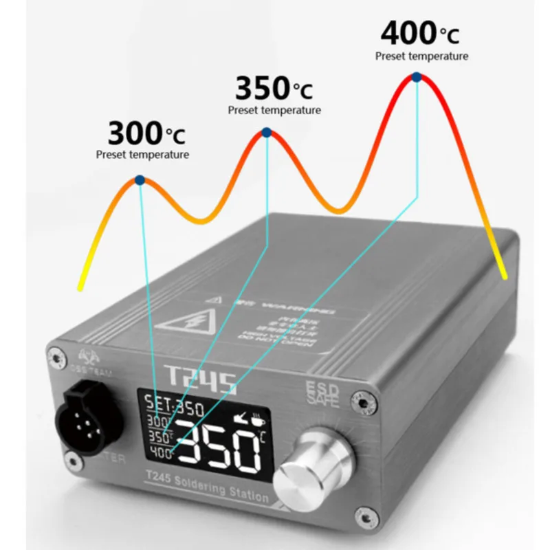 OSS T245 Smart Soldering Station Digital Welding Equipment Solder Machine for Electronic Mobile Phone PCB Repair Tools C245 Tip