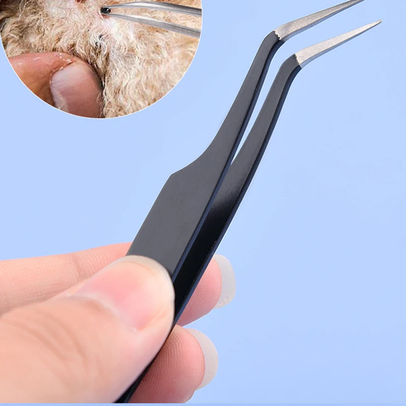 2 In 1 Tick Remover Tool Stainless Steel Tick Remover Tweezers Stainless Steel Tick Remover Kit With Storage Case Suitable For