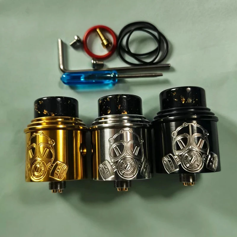 NEW Apocalypse GEN 2 RDA Resin Drip Tip Single Dual Coil Build 24mm with Squonk BF Pin Tank Replacement accessorie - view 6