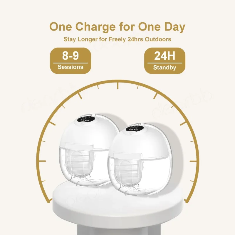 

LL New Arrival 4 Modes 12 Levels Wireless Electric Breast Pump Tools BPA-free silicone wearable hands free S39