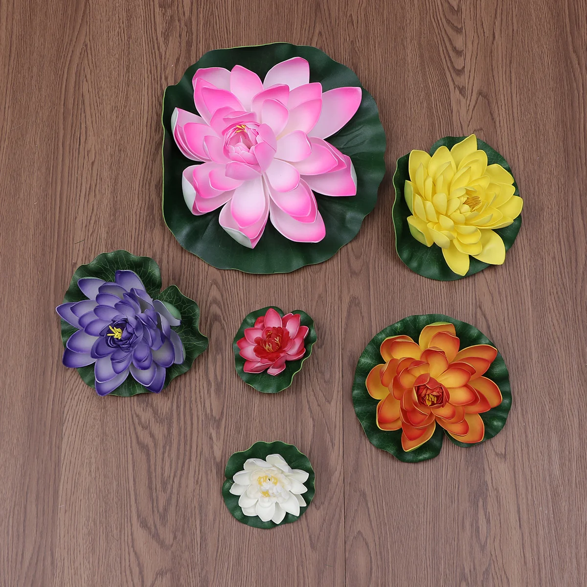 

6 Pcs Artificial Flower Water Lily Plant Simulation Lotus Fish Tank Decorations