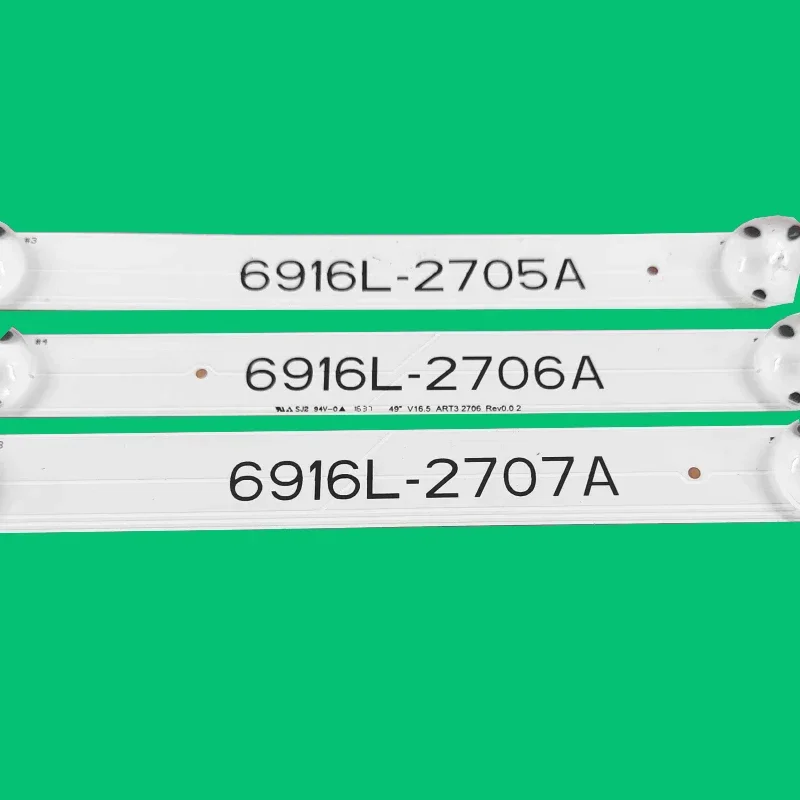 8-piece/set 49 inch LED backlight strip for LG 49UH603V 49UH620V LC490DGE 6916L-2705A 6916L-2706A 6916L2707A 6916L-2708A 487mm