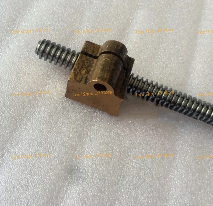 C6132/C6140A1 Lathe Accessories Screw Middle Carriage Screw Nut Group 590/620MM Outer Diameter 16 Tooth Pitch 4 Left Hand Thread