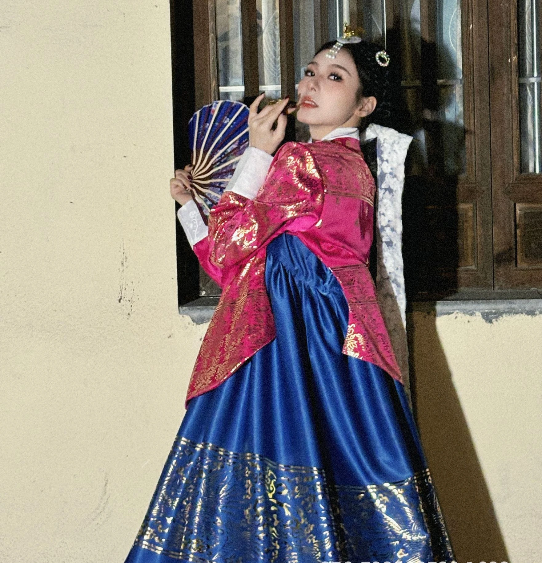 New North Korean Yanji Hanbok Korean Princess Full Set of Clothing Burst Court Dress Stage Dance Performance Costumes Dress Set