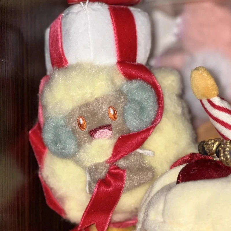 Porte-clés en peluche PokéMon Original 2025, cadeaux de noël Pikachu Sylveon Rowlet, Collection de vœux de vacances, ornement, nouveau modèle