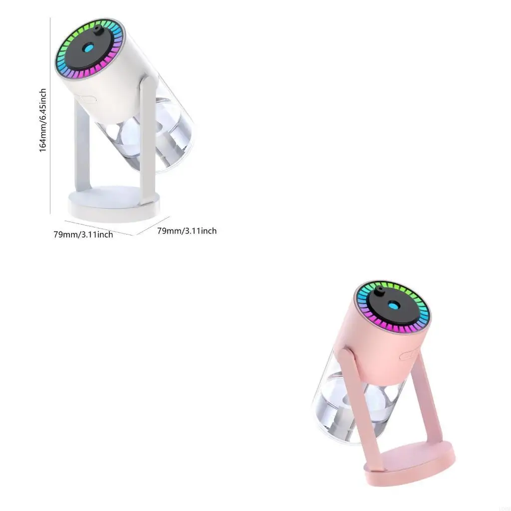 Small Humidifier Enhancing Air Quality with Colorful Light Setting Plastic Texture Suitable for Home and Car Use
