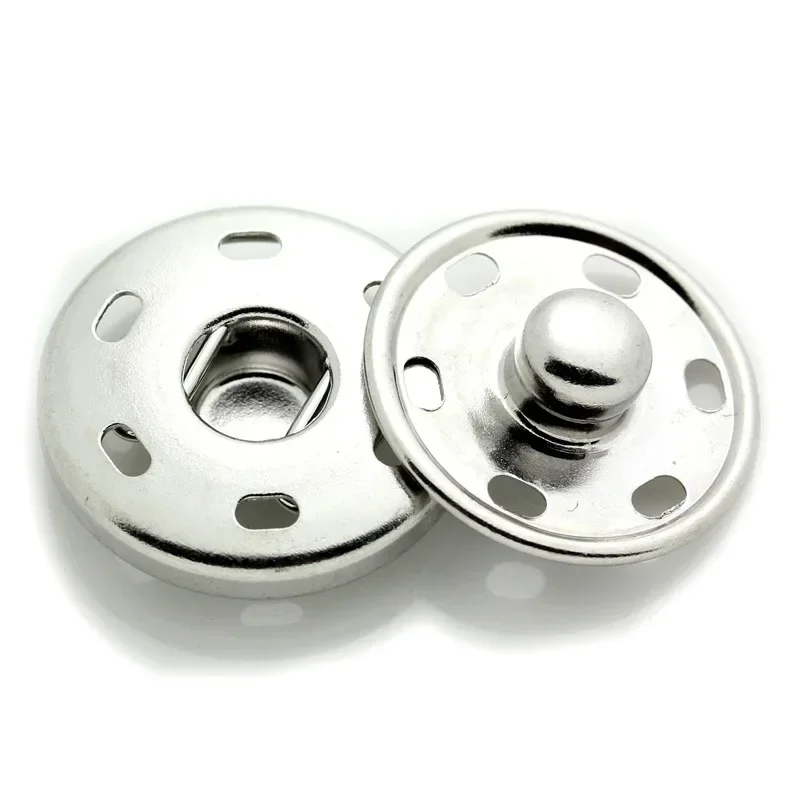 50Sets 8-30mm Metall Druckknöpfe Knöpfe Scrapbooking Unsichtbare Druckknöpfe Knopf Nähen Kinder Hemd Mantel Zubehör
