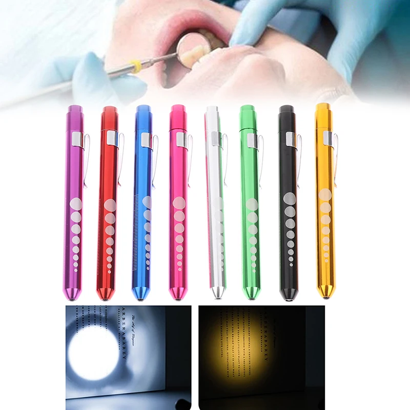 LED Flashlight Work Light First Aid Pen Light Torch Lamp Pupil Gauge Measurement