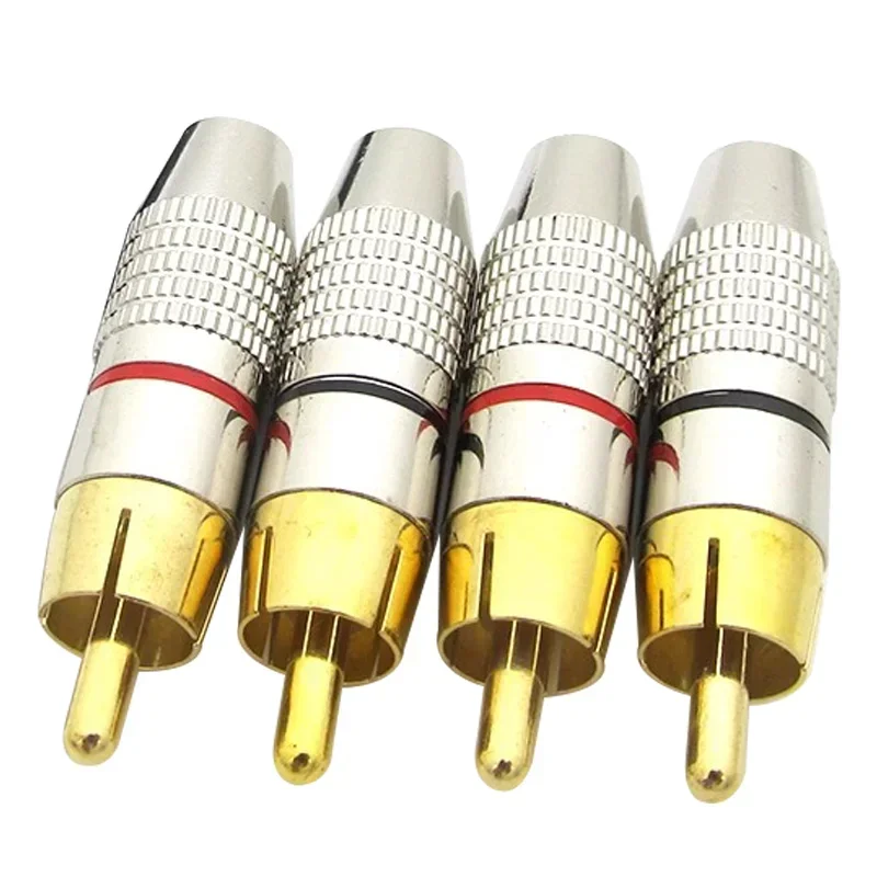 5/20/100PCS RCA Non Solder Male Connector plug high quantity Adapter for Audio Cable Plug CCTV camera Video Solder-Free