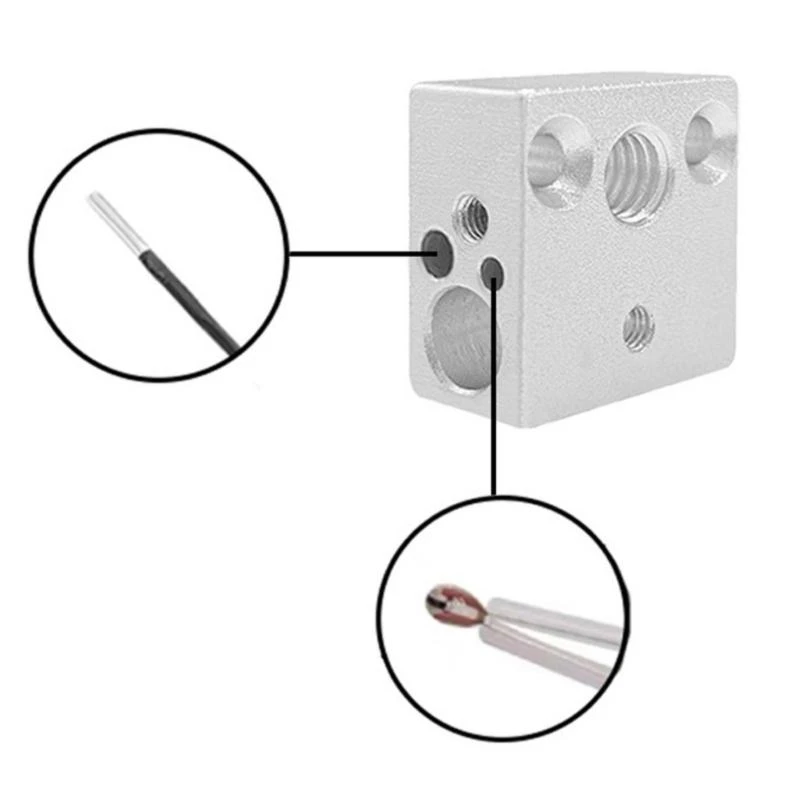 Посеивание медного нагревателя Блок Блок Алюминий высокие температуры тепловой блок металл Горячий