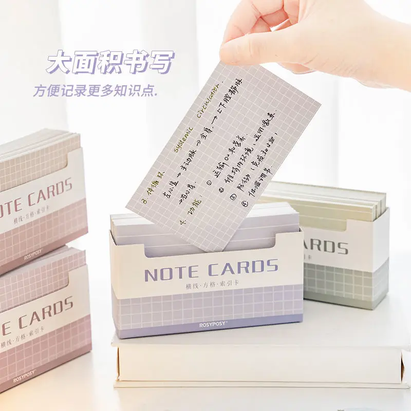 Portátil Memory Card Book, Index Card Set, pequeno armazenamento, 5 Polegada, Gap transparente, Study Notebook, papelaria Student, material de escritório