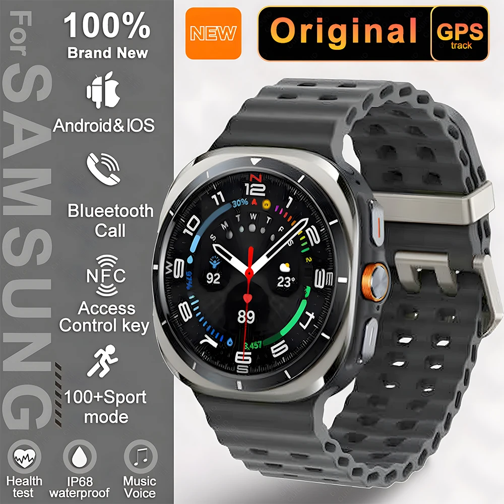 2025 New Galaxy Watch 7 Ultra Smart Watch Men 32GB Memory GPS NFC 1.5