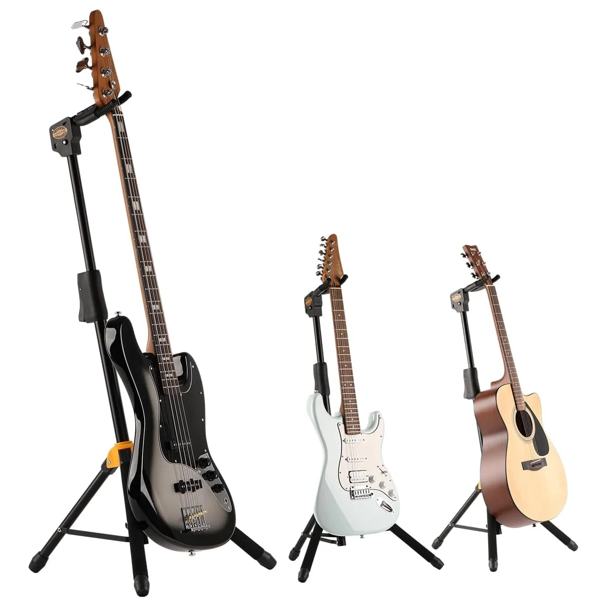 GHOSTFIRE Guitar Floor Stands Adjustable Folding GBS-8 Tripod Guitar Stand for Acoustic, Classical, Electric, Bass Guitars,Ukule