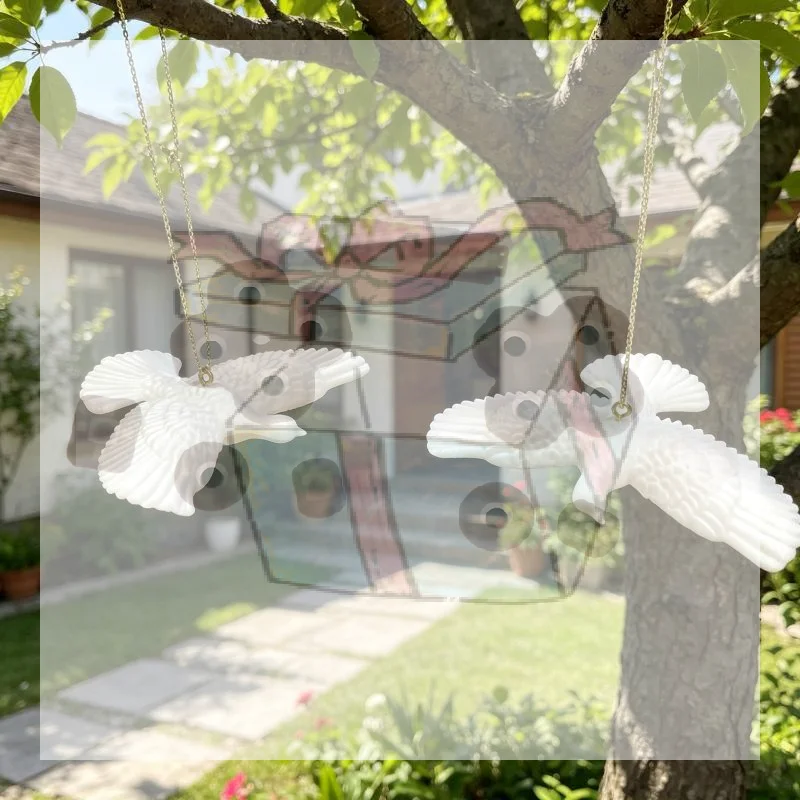 【CC】1/2 PCS Love And Joy Pigeon Ornaments Lifelike Friendship Pigeon Decor Pendant For Thanksgiving Christmas