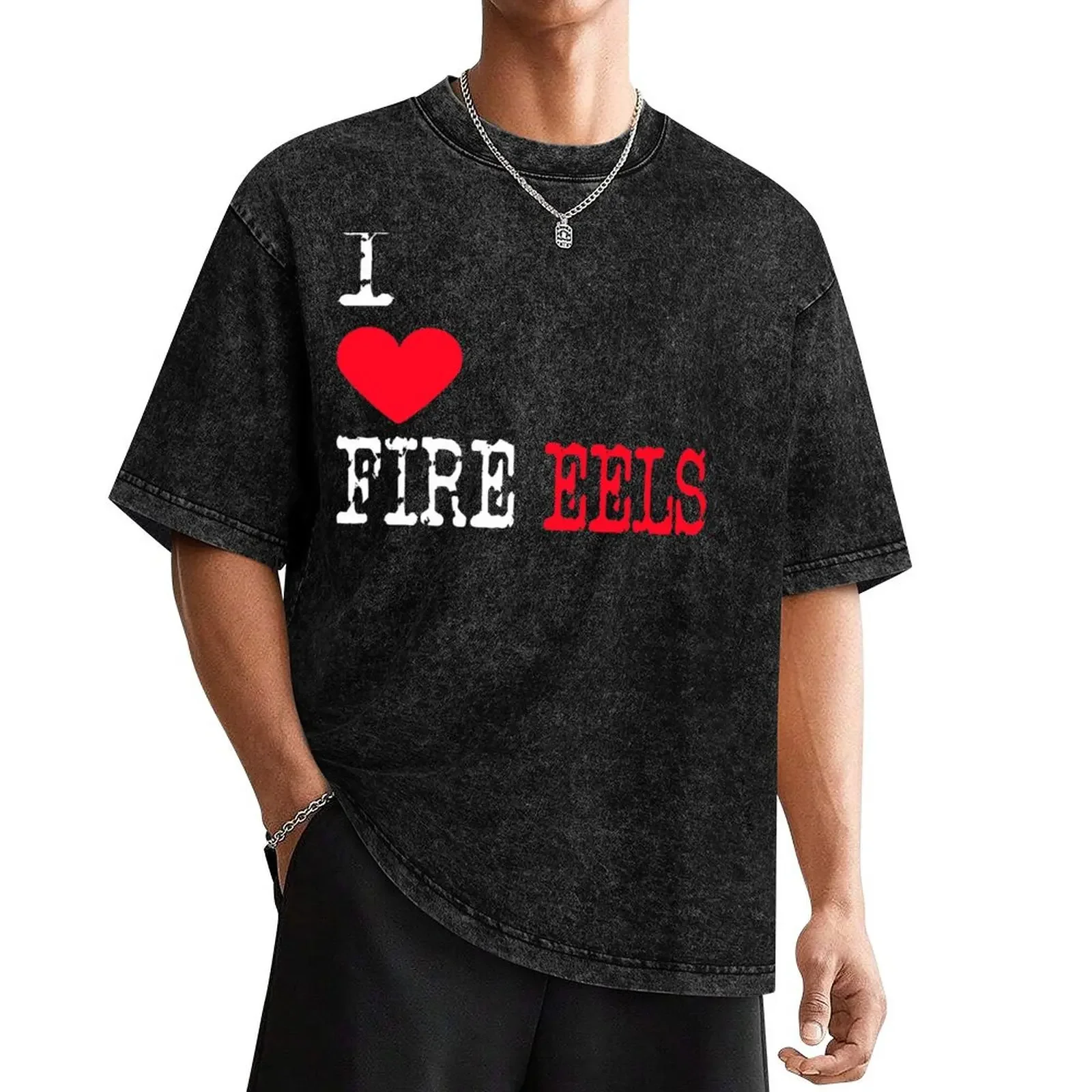 I Heart Fire Eels Love Fire Eels - Mastacembelus erythrotaenia T-Shirt anime tshirt sublime heavyweights tshirts for men